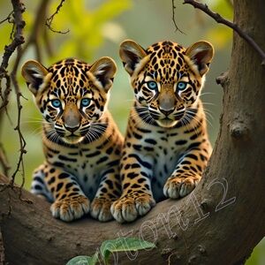 Mutant JAGUAR Cubs 13” x 19” Fine Art Prints - Only Six Sets made